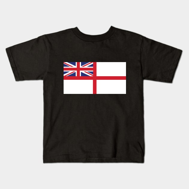 White Ensign Kids T-Shirt by Wickedcartoons